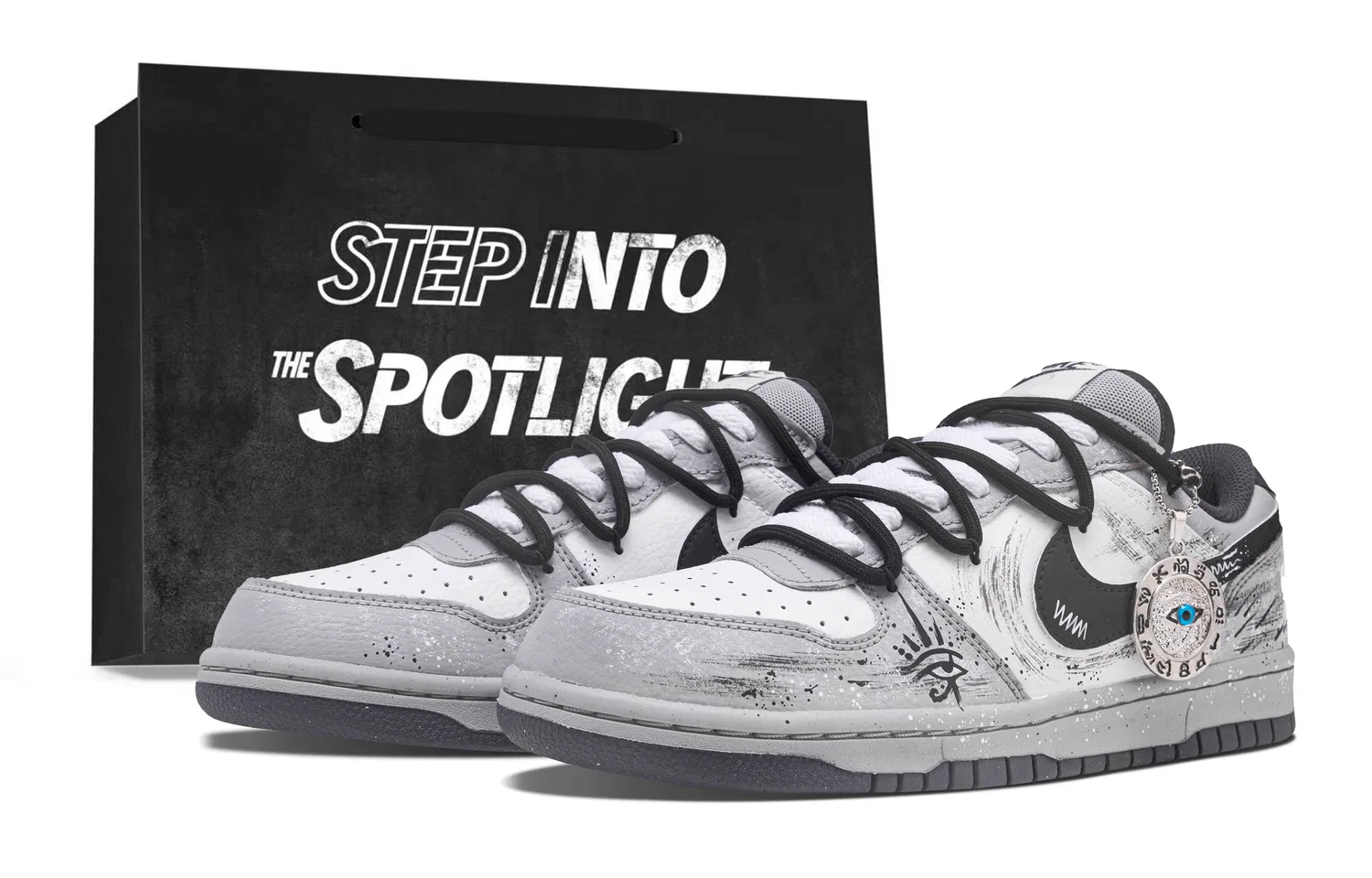 Кроссовки Nike Big The Pharaoh's Mystery черно-бело-серые