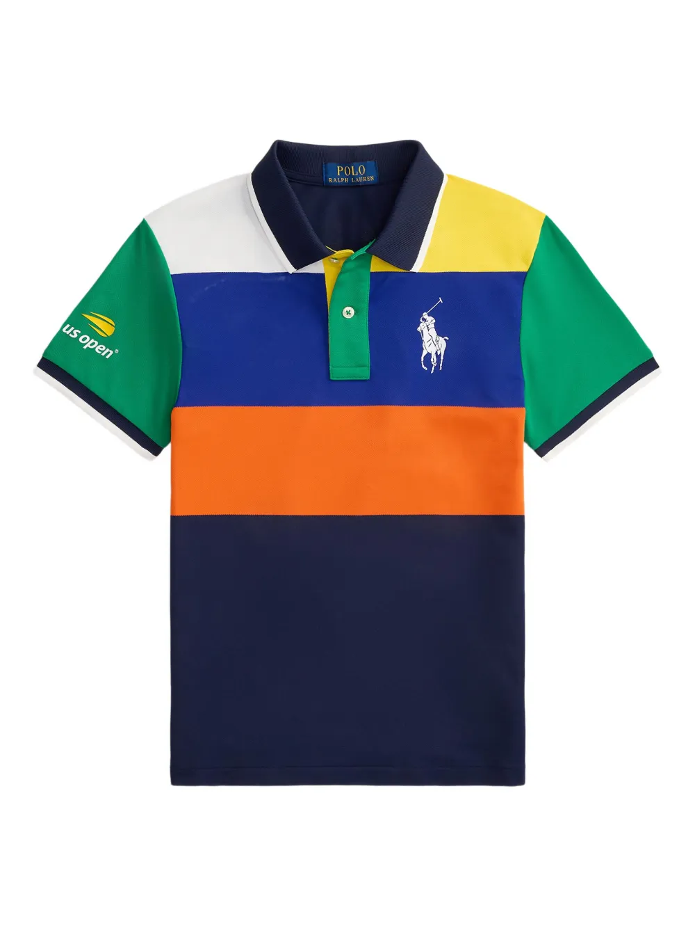 

Рубашка поло в стиле колор-блок из коллаборации с US Open Polo Ralph Lauren Kids, синий