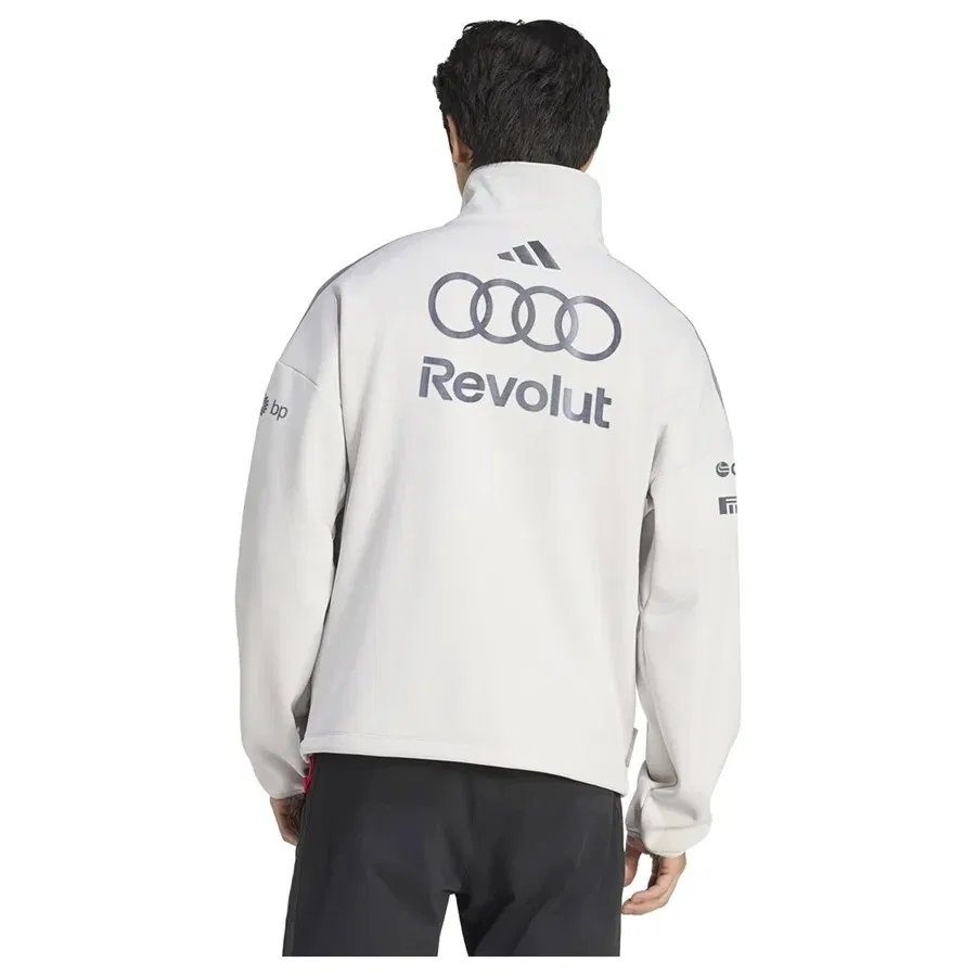 Мужская куртка-худи с капюшоном, свободный крой, adidas, Белый — фото 3
