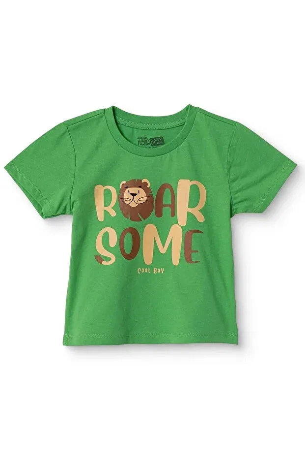 Детская футболка для мальчиков с принтом Hellobaby Ebebek Hello Baby, Green