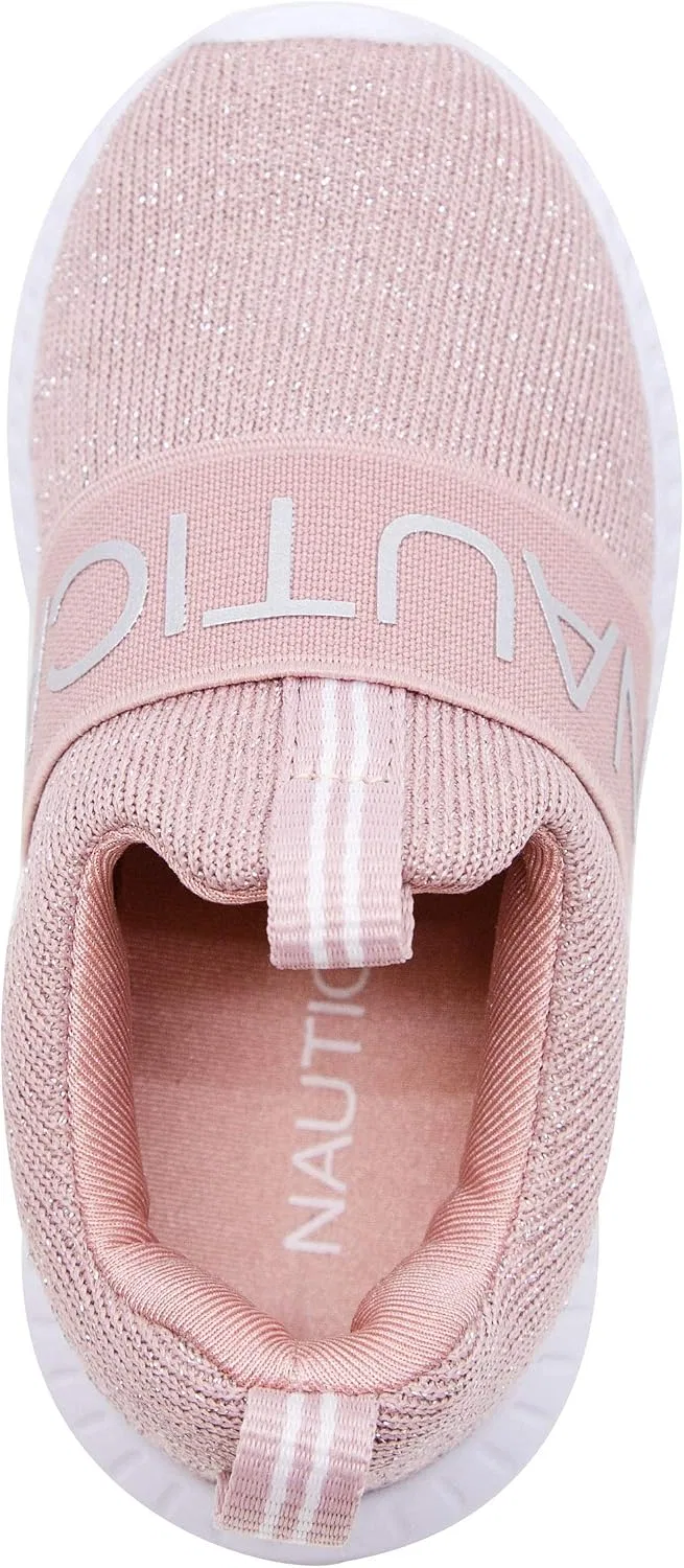 Детские кроссовки для девочек с принтом Nautica, Mauve Sparkle — фото 4