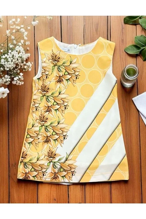 Детское платье для девочек с принтом Nanica Kids, Yellow