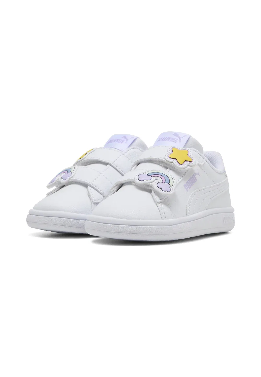 Значки Smash 3.0 v inf унисекс - детская обувь Puma, White-Light Lavender — фото 2