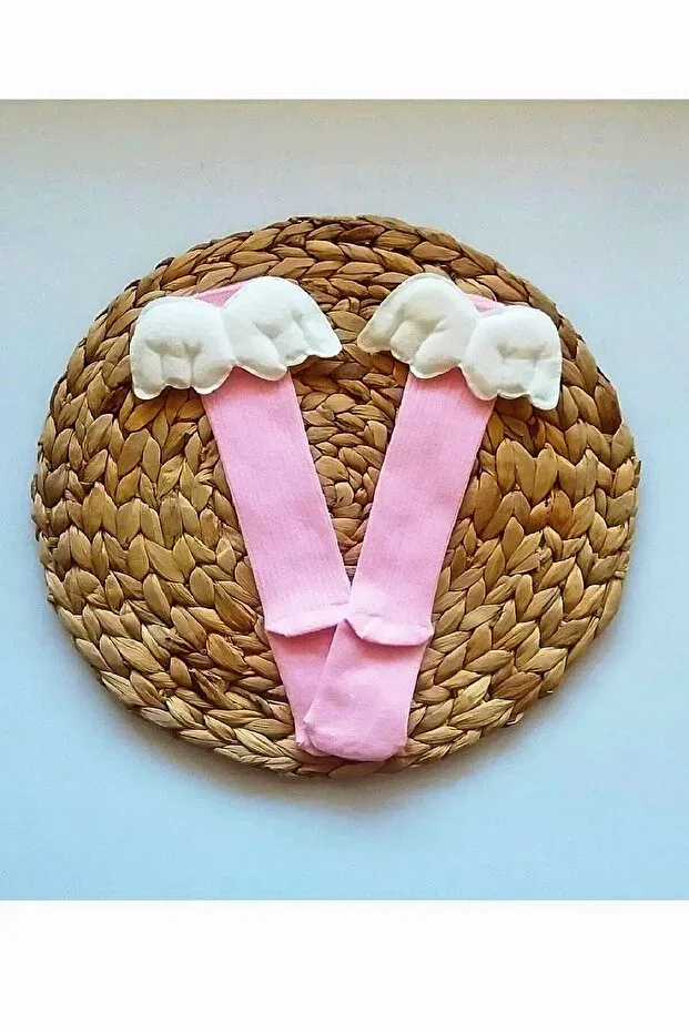 Детские гольфы для девочек с принтом Angel Winged Baby Girl Knee Socks Panowill Design, Pink