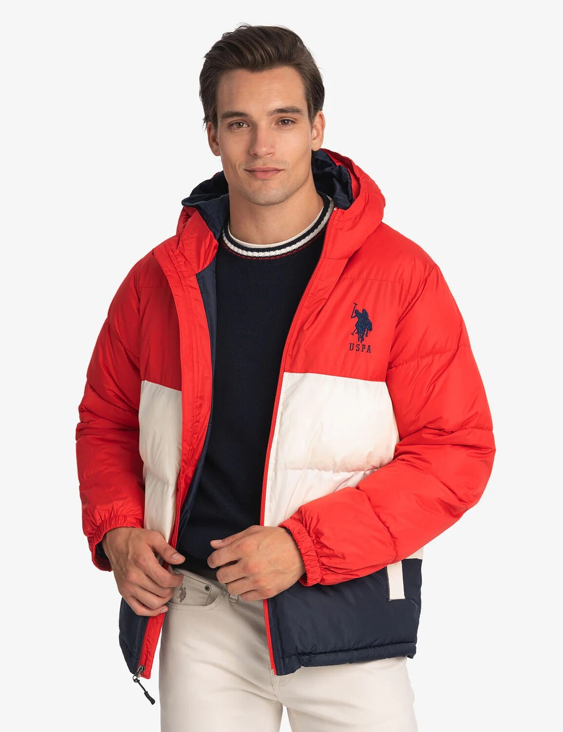 

Куртка U.S. Polo Assn. Big Logo Tri Color Quilted, красный