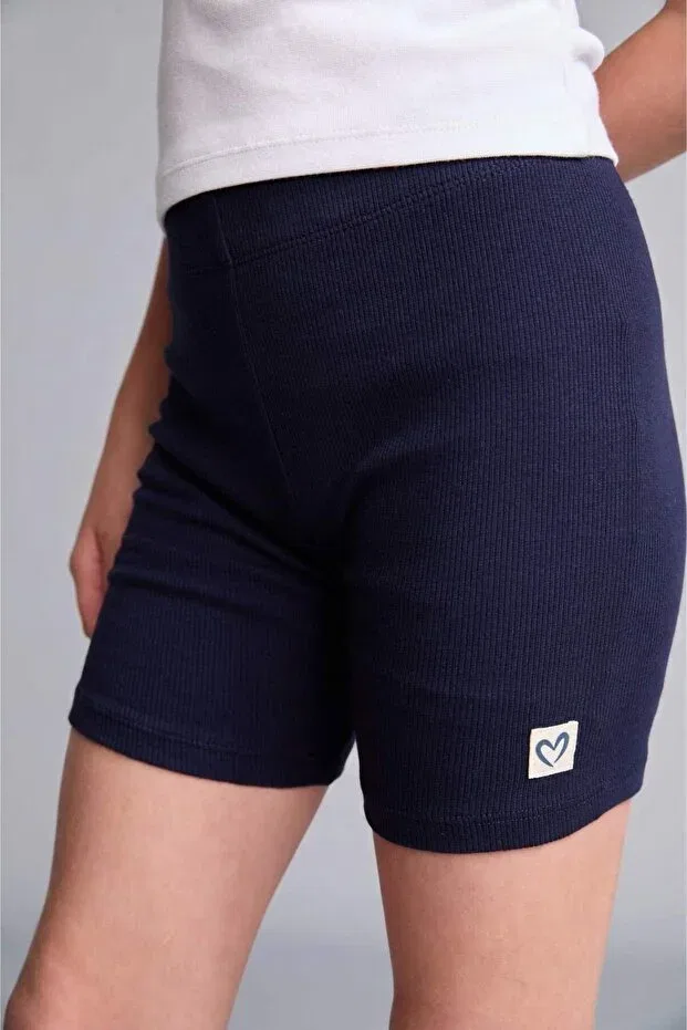 Детские леггинсы для девочек рифленые Defacto, Navy Blue Nv251 — фото 4