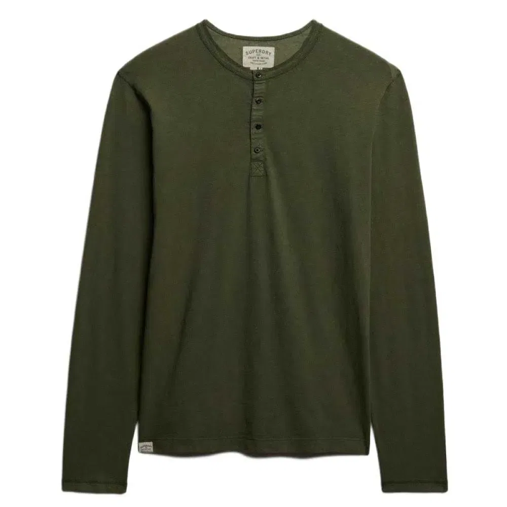 Футболка с длинным рукавом Slub Grandad Superdry, зеленый