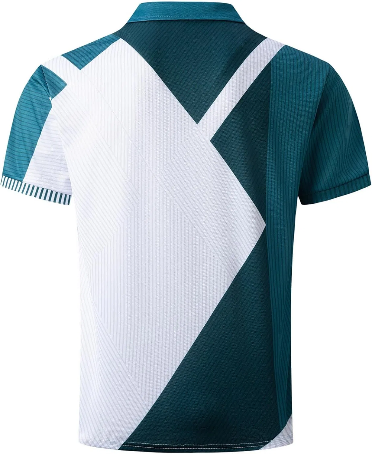 Мужская футболка с четвертью молнией и воротником-лацканом, Lightweight, Green — фото 4