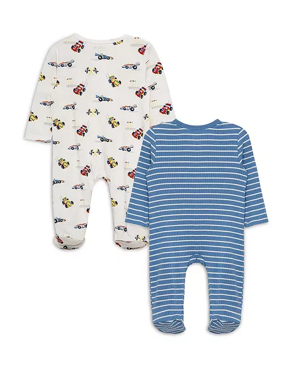 Детский комбинезон для мальчиков с принтом Grand Prix 2 Pack Footies Little Me, мультиколор — фото 2