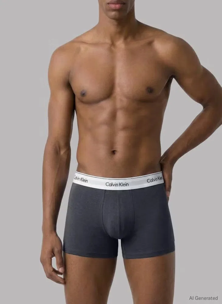 Боксеры-брифы с эластичной посадкой, 3 шт, Icon Cotton Stretch, Calvin Klein, белый — фото 2