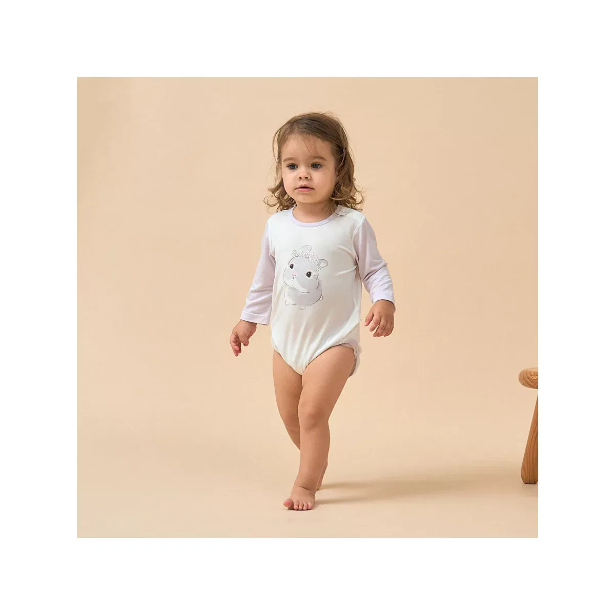 Детский боди с длинным рукавом Laimi Bloom, White