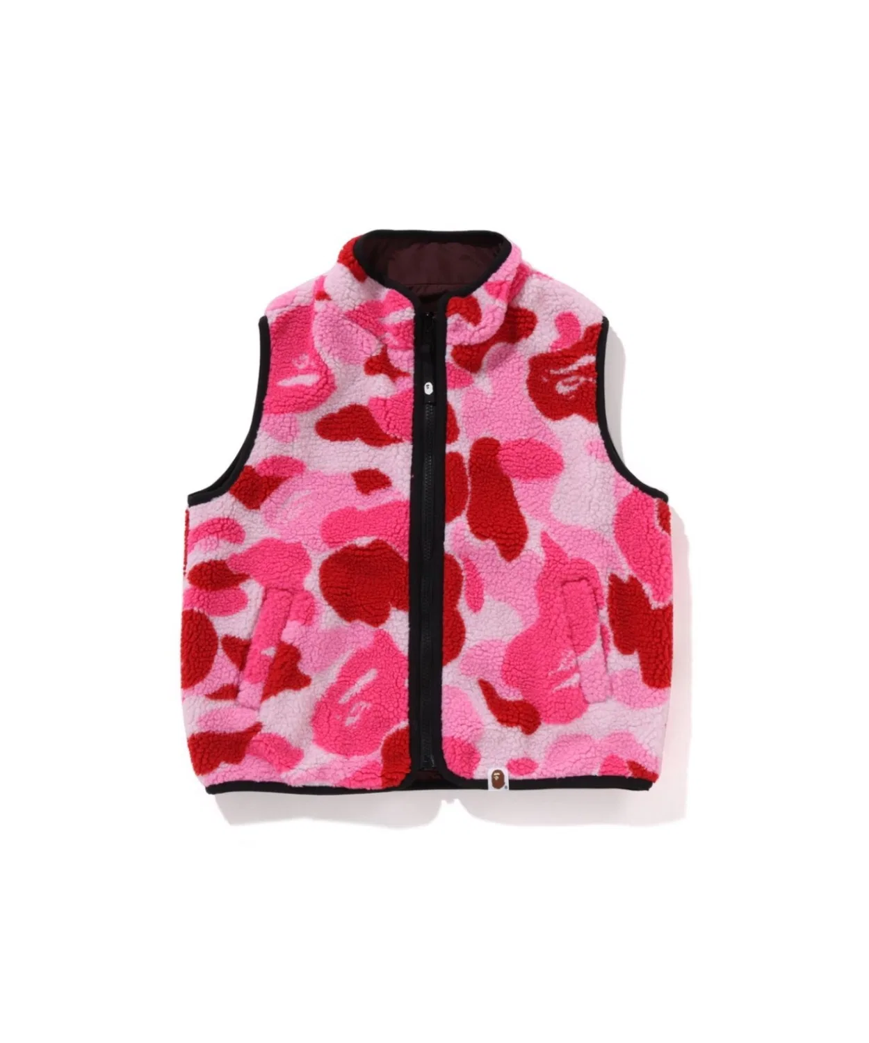 Детский жилет без рукавов с камуфляжным принтом ABC CAMO BOA RIPSTOP REVERSIBLE VEST A BATHING APE, Pink