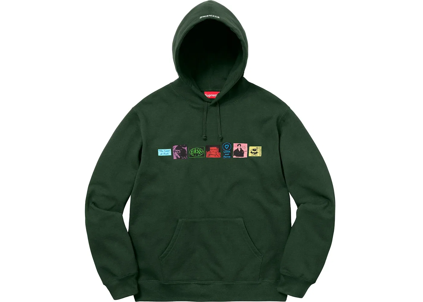 Мужской худи с капюшоном Supreme Sweatshirt, Dark Green