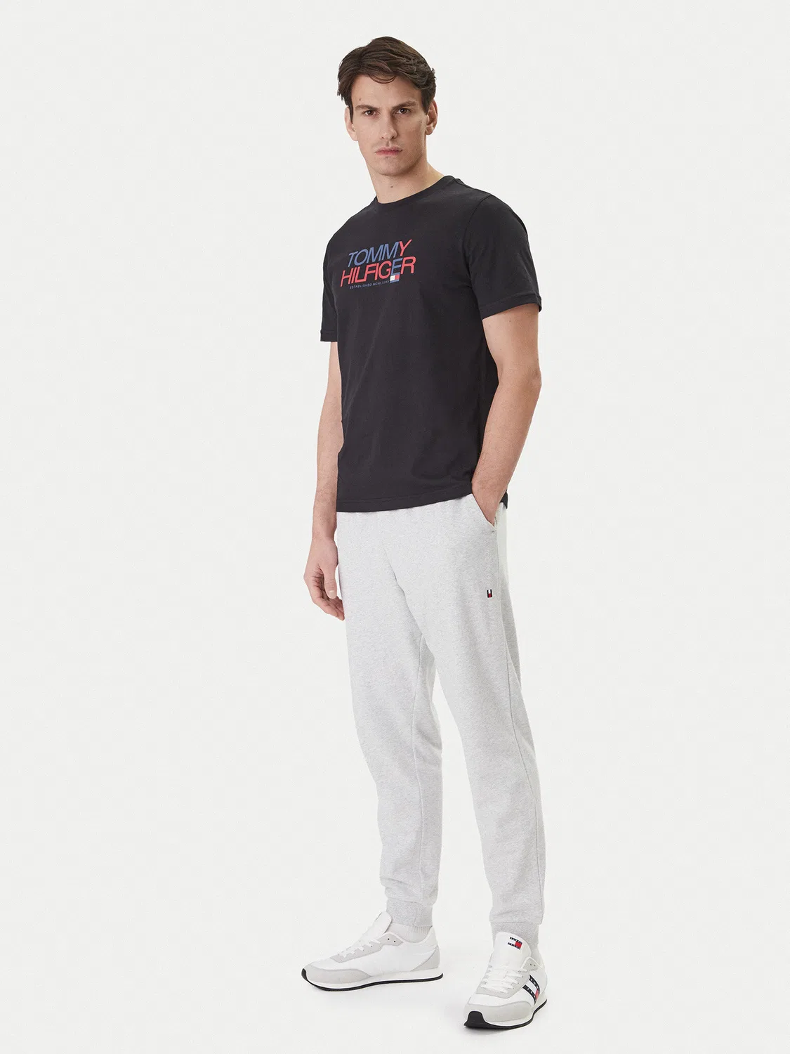 Мужские спортивные штаны стандартного кроя Tommy Hilfiger, серый — фото 2