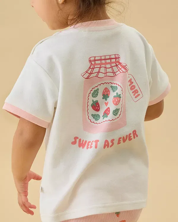 Детский топ с принтом Strawberry Tee Mori, Strawberry — фото 4