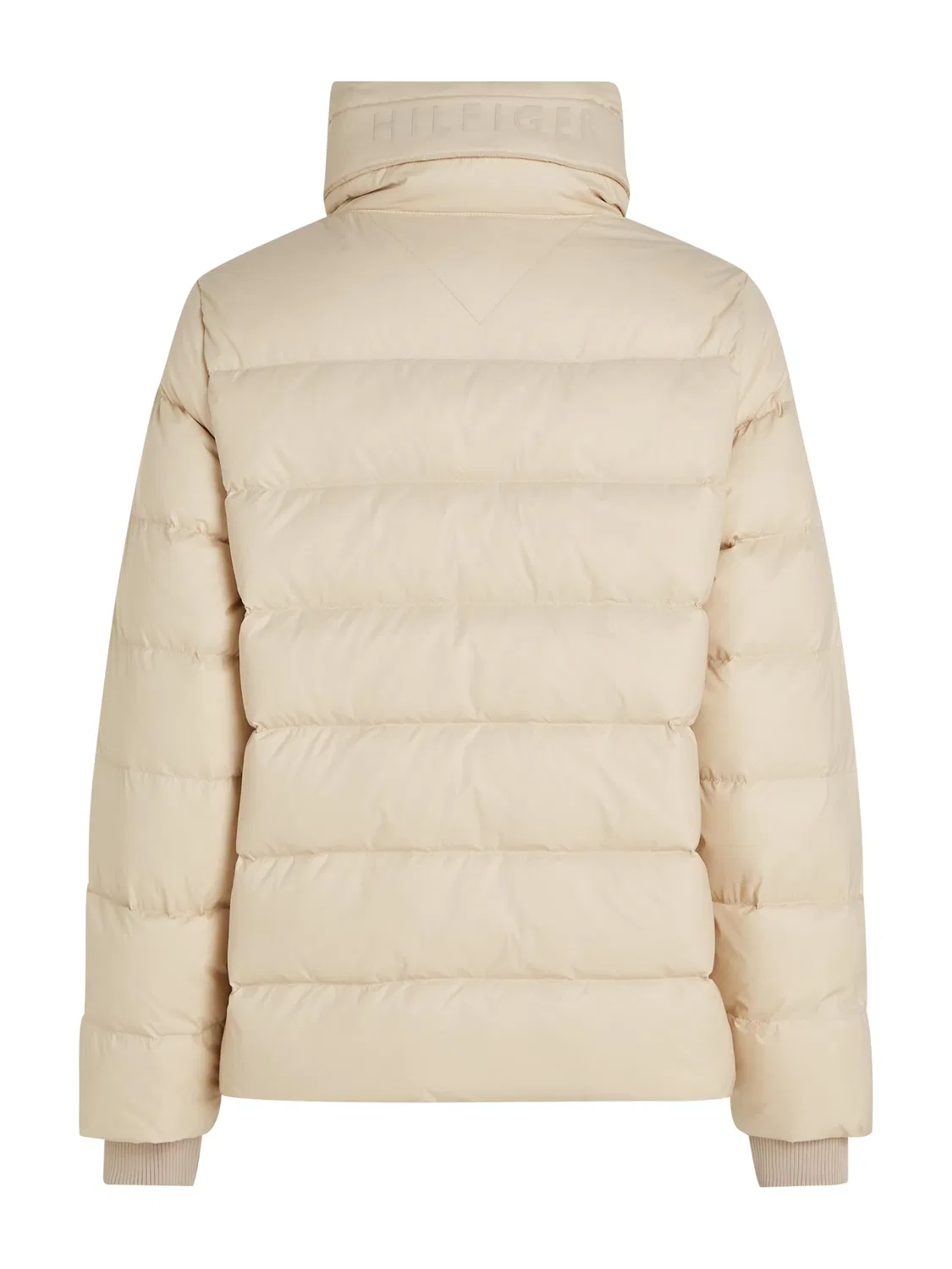 Женская куртка с воротником-стойкой Tommy Hilfiger Donna Piumino Down Funnel Jacket Corto, Beige (Classic Beige) — фото 2