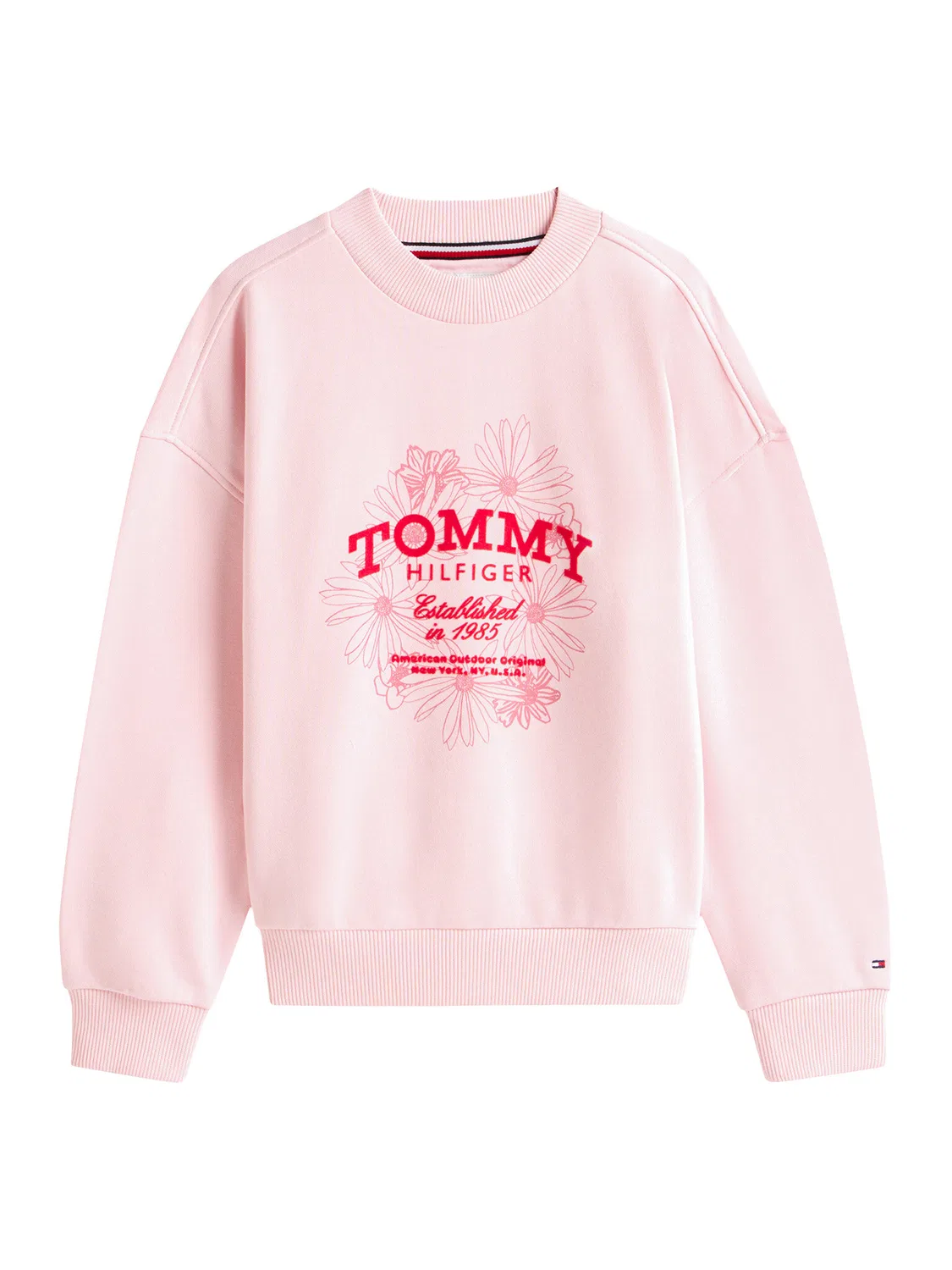 Толстовка стандартного кроя для девочки Tommy Hilfiger, розовый — фото 4