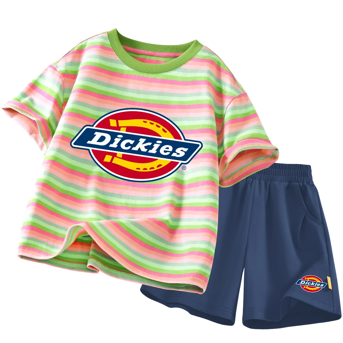 Детский спортивный комплект с принтом Sweetheart Green+Logo K_Bottom Right Deep Sea Blue, Dickies