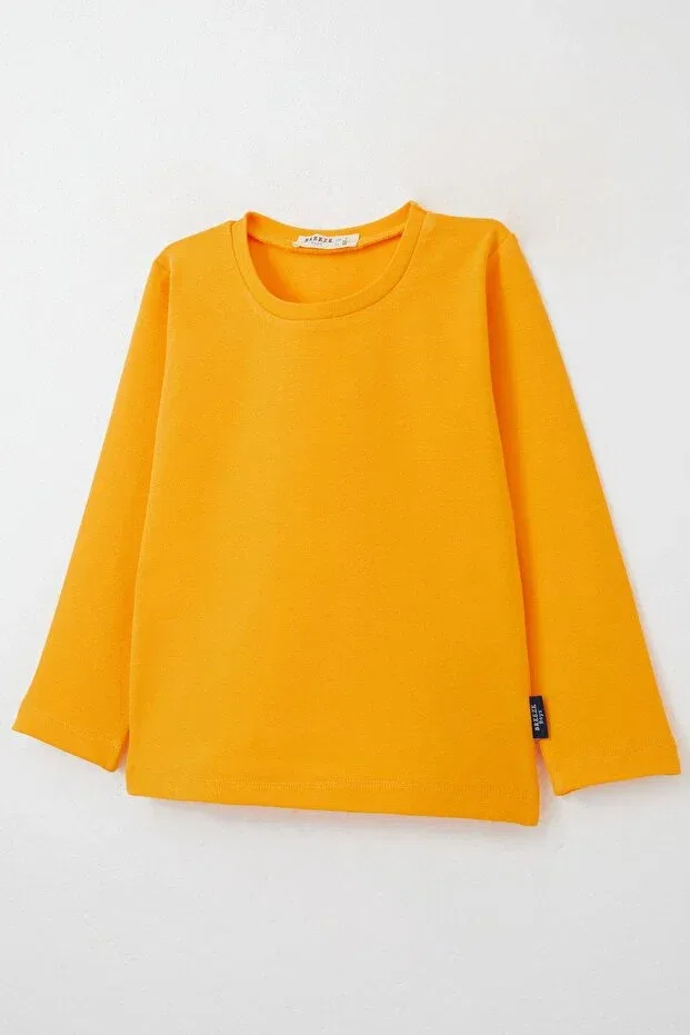 Детская футболка для мальчиков с длинным рукавом Breeze, Mustard Yellow — фото 3