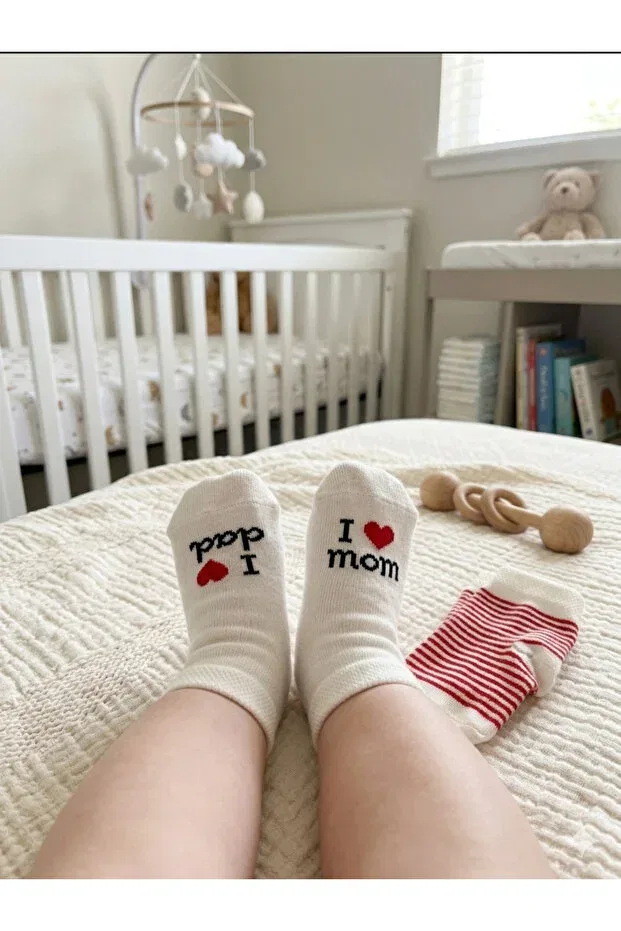 Детские носки для новорожденных хлопковые 3-Piece baby socks Karamila, White — фото 3