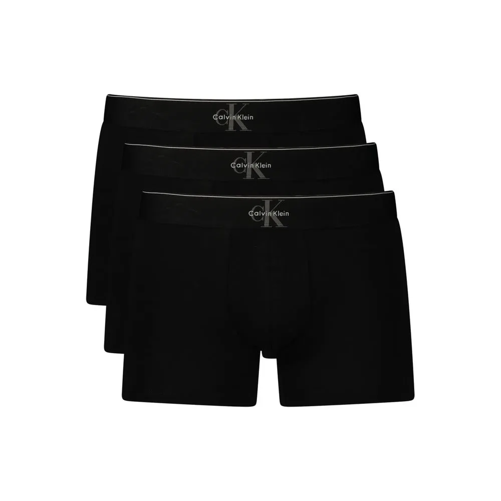 Мужские трусы-боксеры хлопковые комплект из 3 штук Calvin Klein, Black