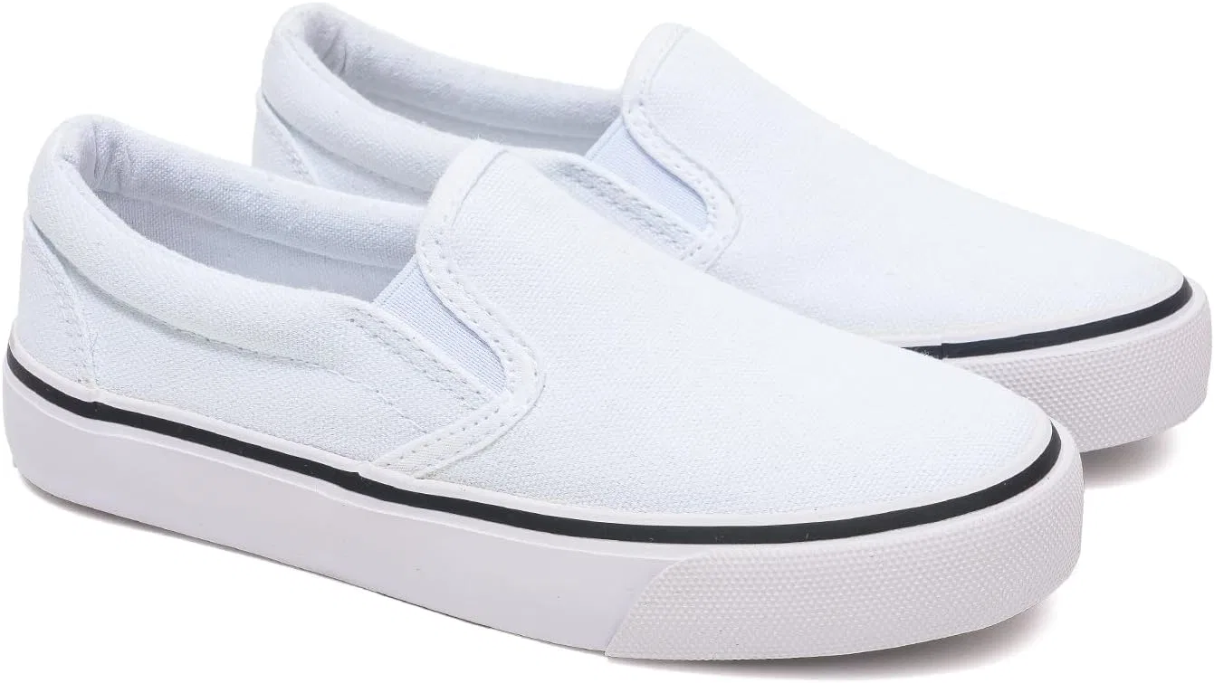 Детские кеды-слипоны на шнуровке Emma Shoes, White