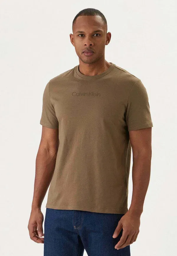 Футболка с принтом Print T-shirt Calvin Klein, Khaki, хаки