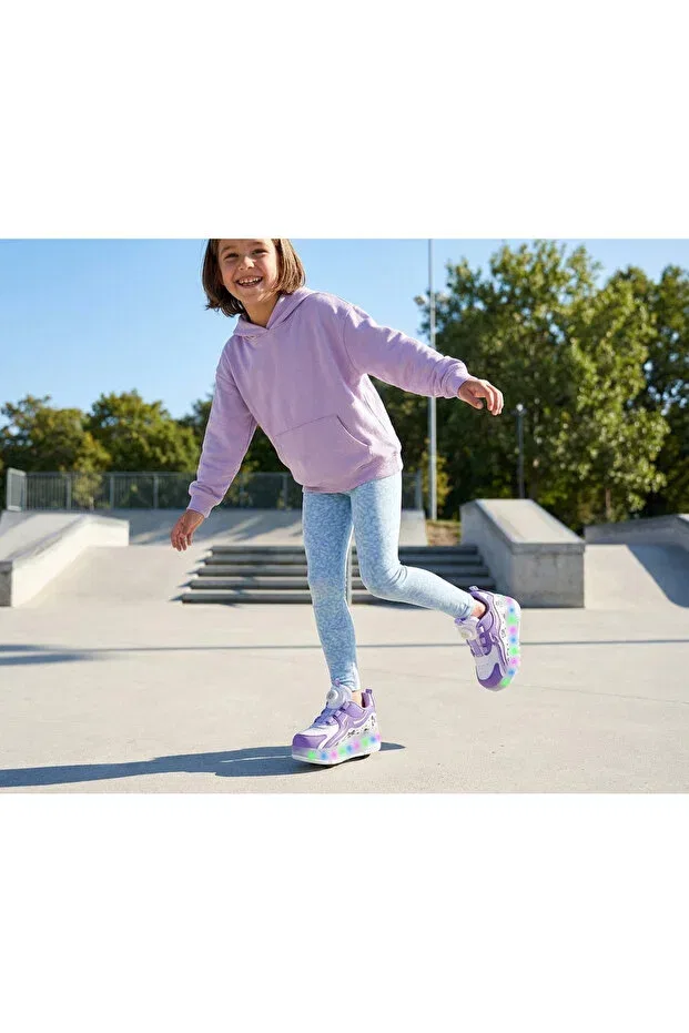 Детские кеды на колесиках с ортопедической стелькой Le Style De Marie, Purple — фото 2