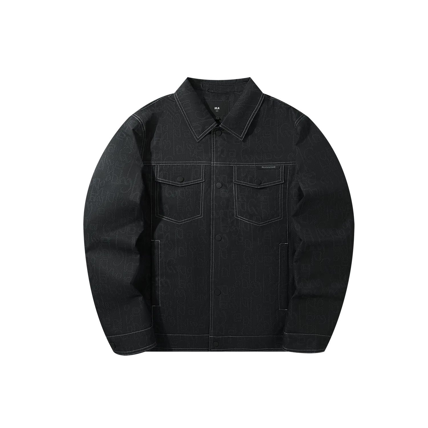 Детский пуховик с воротником-стойкой HLA Panda Wowo Collection, Denim Blue Pattern 6N