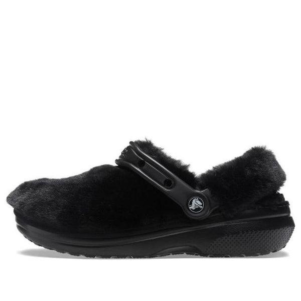 Сандалии classic fur sure slip on clogs 'black' Crocs, черный