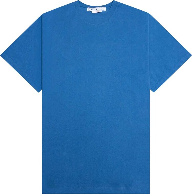 

Футболка Off-White Diag Tab Over Short-Sleeve Tee 'Peacock', синий