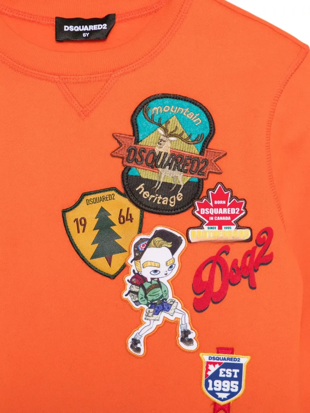Толстовка с нашивкой DSQUARED2 KIDS, оранжевый — фото 3