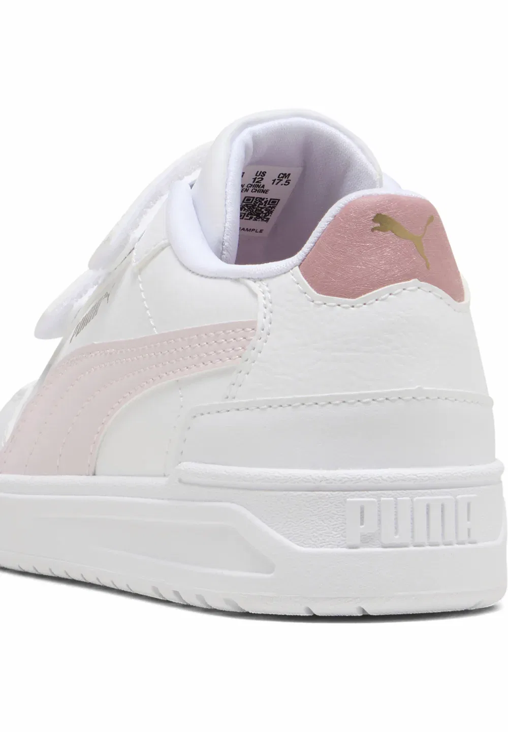Shuffle downtown lo v ps unisex - детская обувь Puma, White-Powder Pink — фото 4