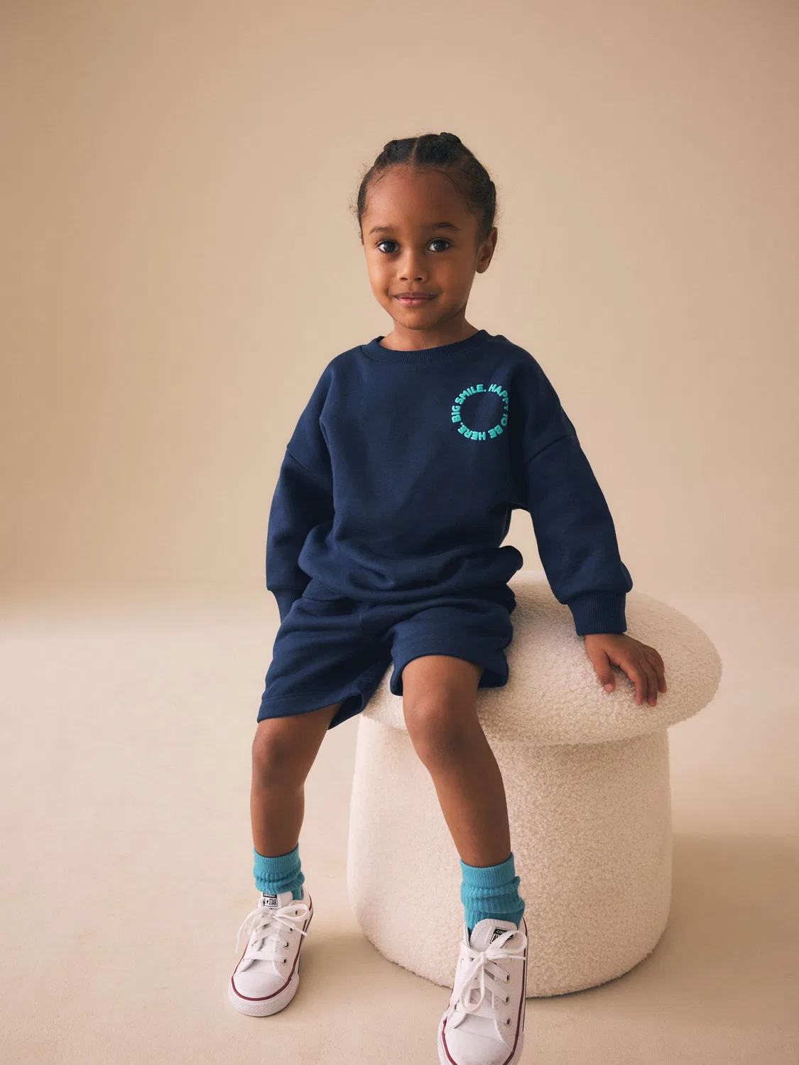 Спортивный костюм Crew Neck Big Smile Next, темно-синий — фото 3
