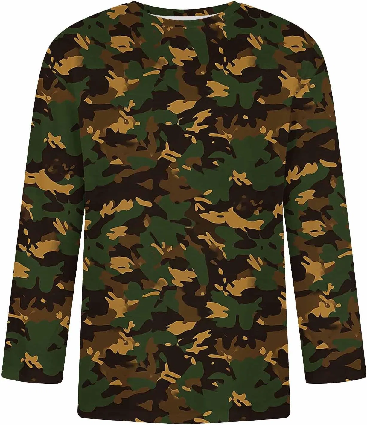 Мужская футболка с 3/4 рукавом камуфляж, S-camouflage — фото 2