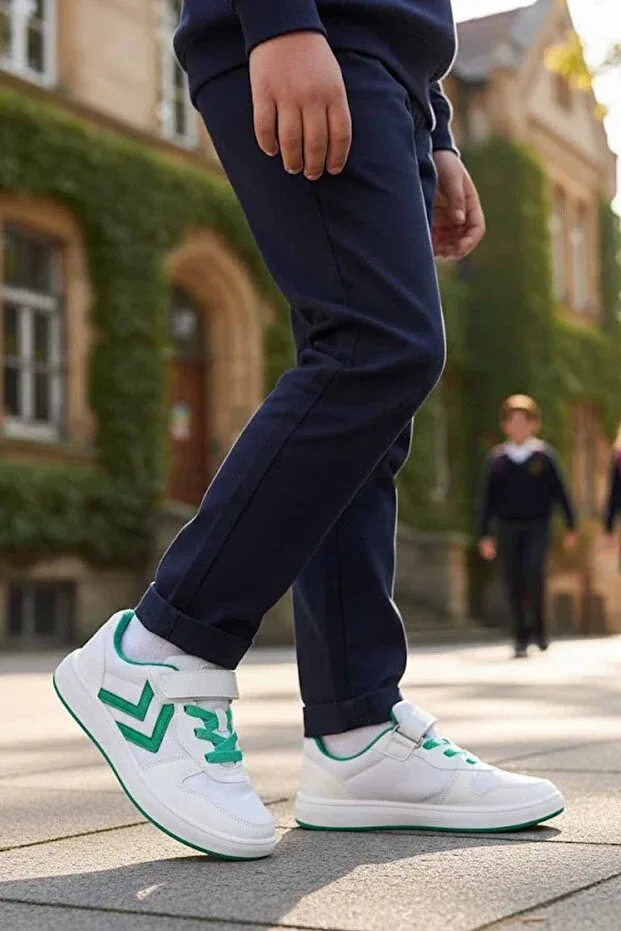 Детские кроссовки для мальчиков из искусственной кожи Nidus summer jr. children's sneaker shoes Hummel, White-C2