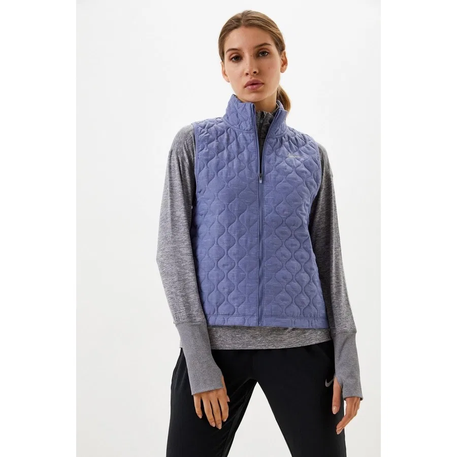 Женский утепленный жилет Nike W Aerolayer Running Vest Blue, Синий