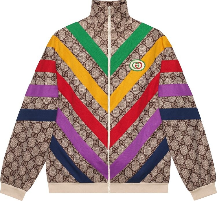 

Куртка Gucci GG Supreme Print Jacket Beige/Ebony, бежевый