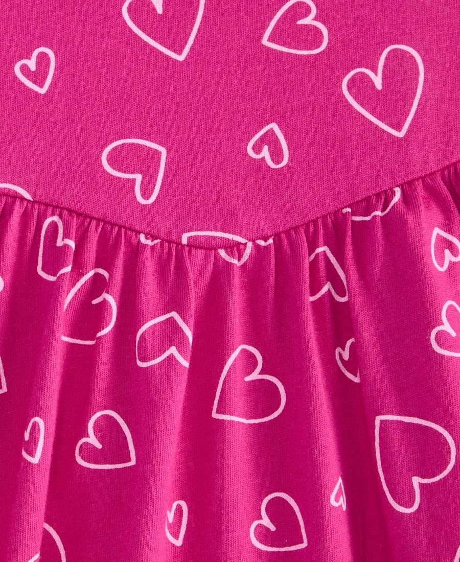 Платье из хлопка с принтом Heart Toss Epic Threads, Cranberry — фото 3