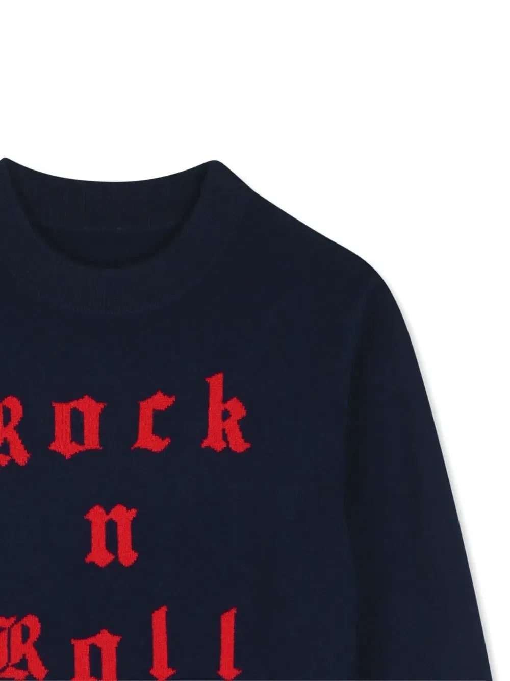 Свитер вязки интарсия Zadig & Voltaire Kids, синий — фото 3