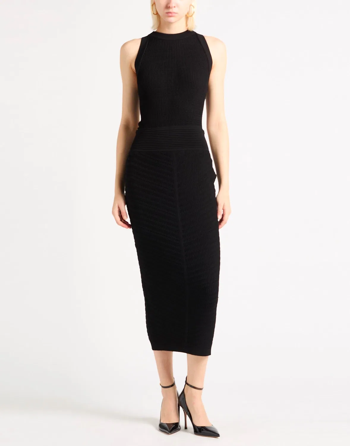 Женское платье-бодикон с открытой спиной Black Balmain, черный — фото 2