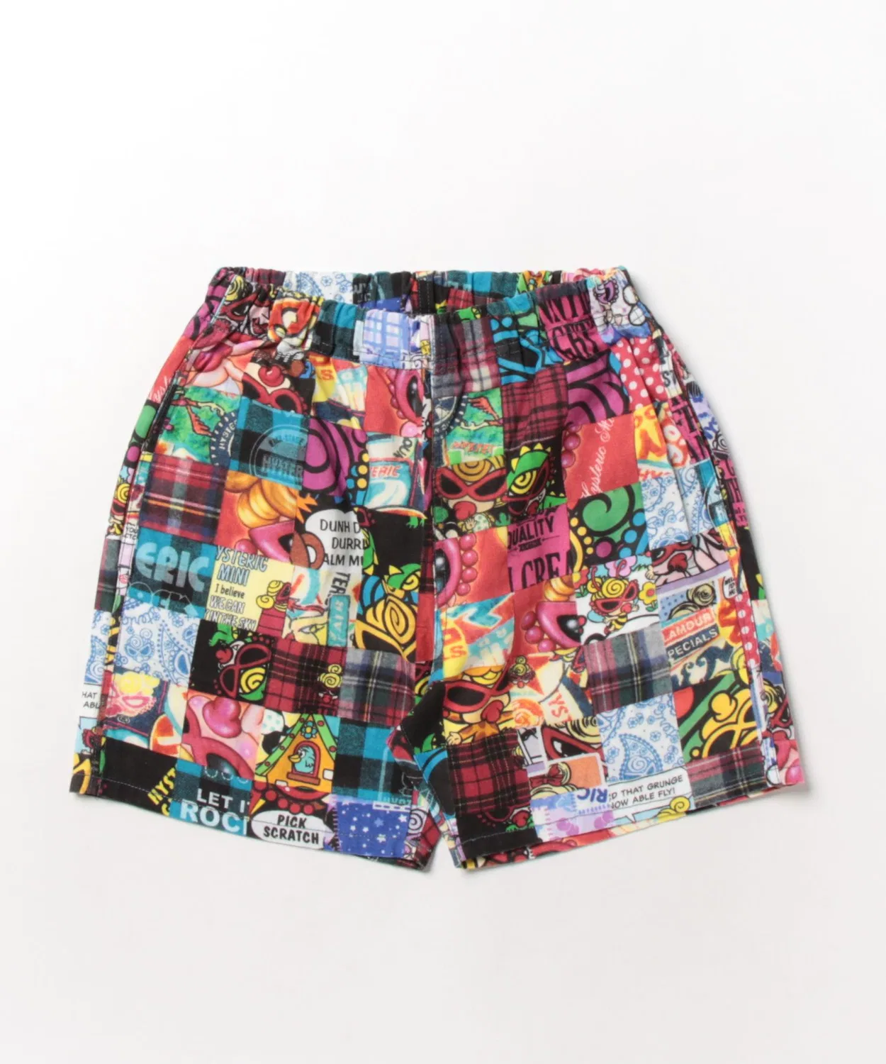 Детские шорты с принтом CRAZY QUILT HYSTERIC MINI, Мульти