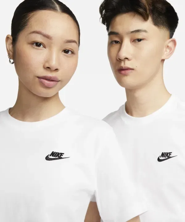 Футболка с коротким рукавом, спортивная, Nike, белый, черный — фото 3