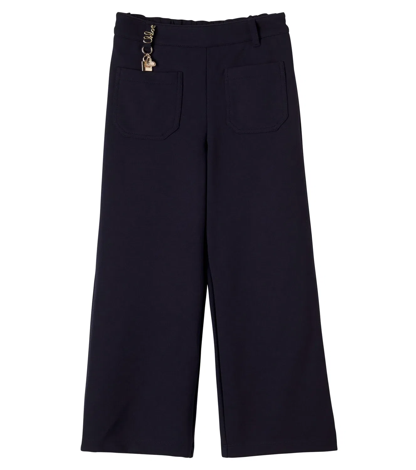 Брюки широкого кроя с логотипом Chloé Kids, синий