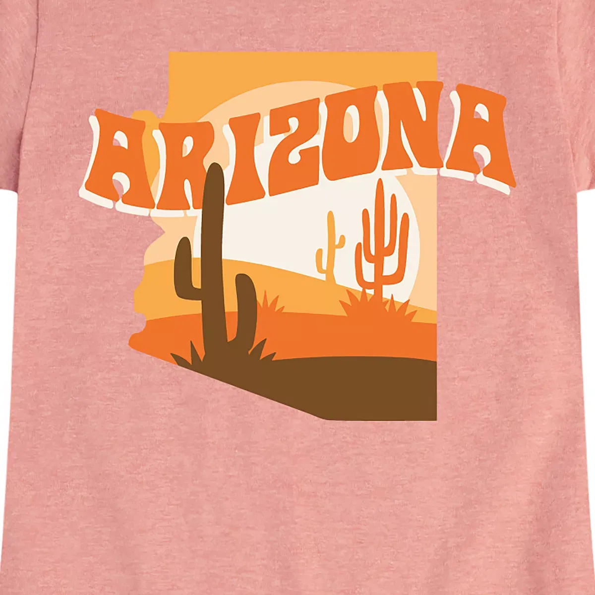 Детское футболка для девочек с принтом Arizona Desert Instant Message, Heather Purple — фото 2