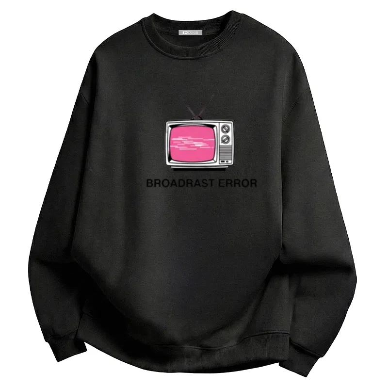 Детский худи свободного кроя с принтом Pullover Red Bean, Black