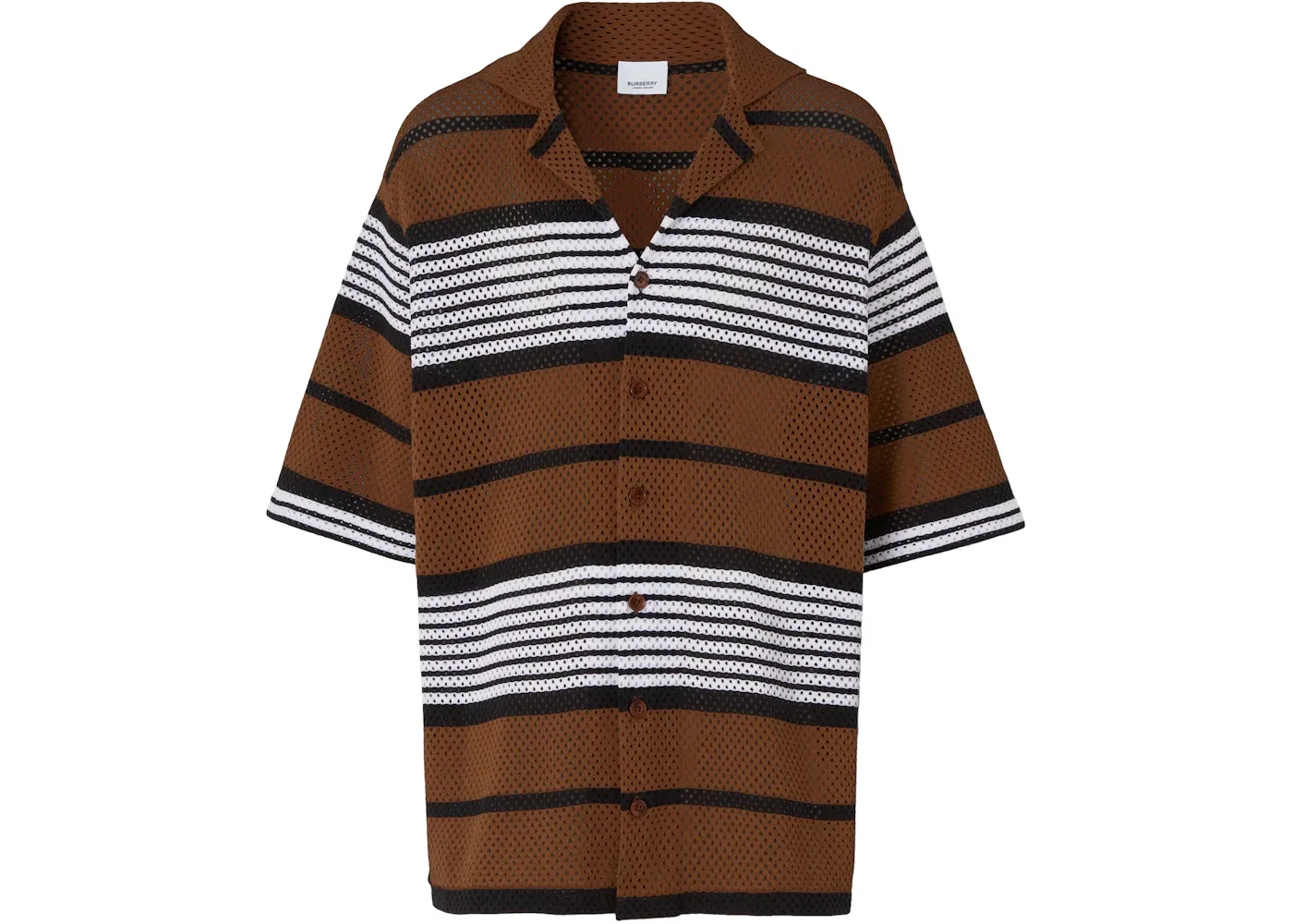 Мужская рубашка с принтом оверсайз Burberry, Dark Birch Brown