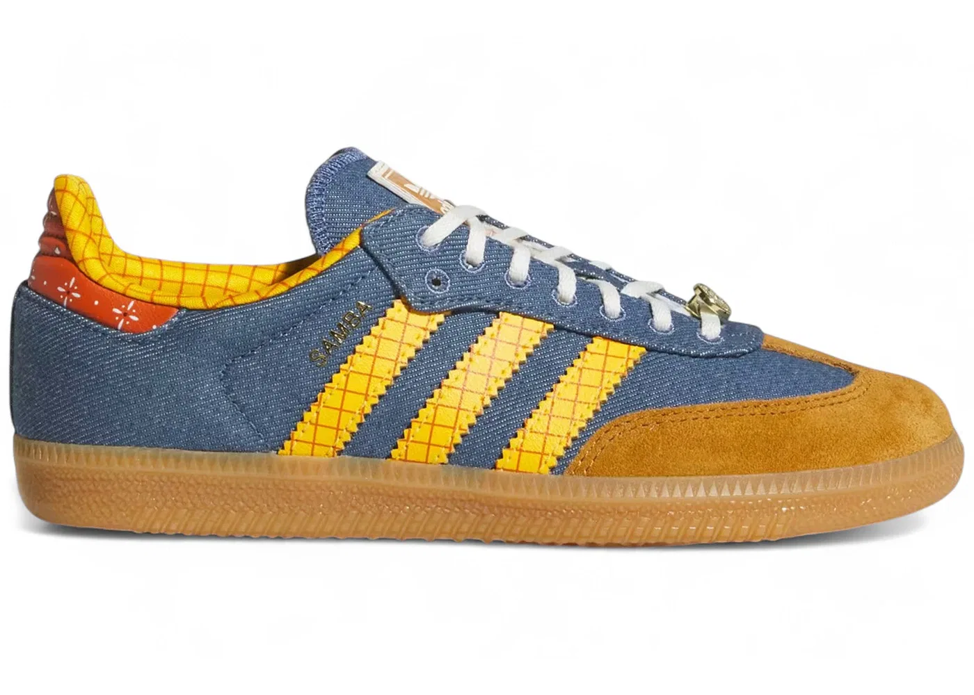 Детские кроссовки с принтом Adidas Samba OG, Crew Blue Crew Yellow Off White