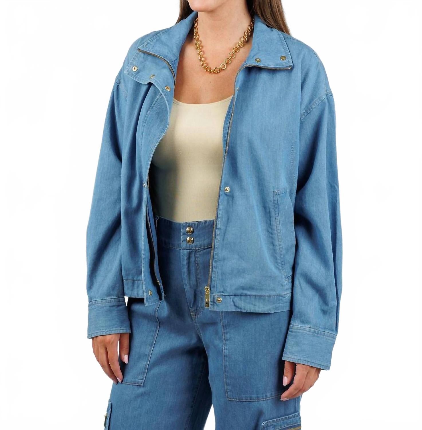 

Джинсовая куртка Louise с длинными рукавами, средняя стирка Hinson Wu, Medium Wash