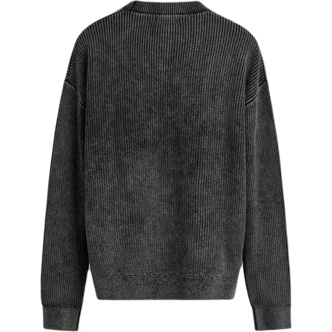 Мужской свитшот с круглым вырезом, прямой крой, ZARA, Black — фото 3